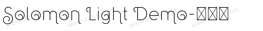 Solomon Light Demo字体转换 Solomon Light Demo字体转换